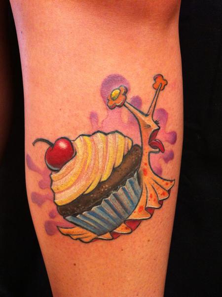 Tattoos - Cupcake snail ~ Sweet & Sour - 68817